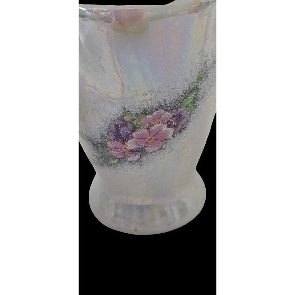 Opalescent Glaze Porcelain Vases 1970s Butterfly Carnival Glaze Ceramic Petite - Picture 11 of 11